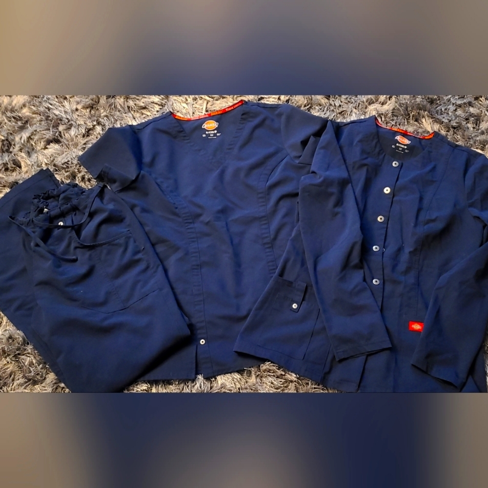 Navy Blue Medical Scrub Set